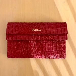 Furla Pink Croc Wallet